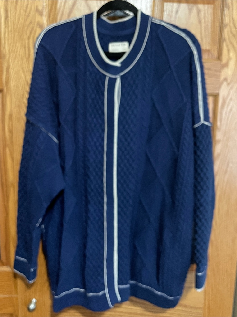 Navy We The Free / Free People Contrast-Stitch Womens Sweater